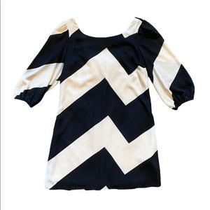GB Mini Dress/Top in Black and Cream